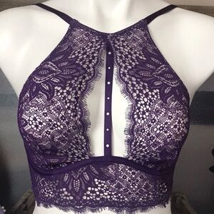 ✨ Victoria’s Secret ✨ NWT Very Sexy Purple Lace Unlined Plunge Bra Size 34D